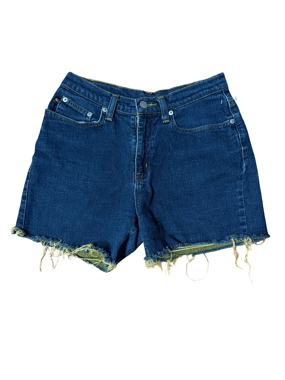 Ralph Lauren Dark Blue Raw Hem Denim Highrise Cutoff Shorts